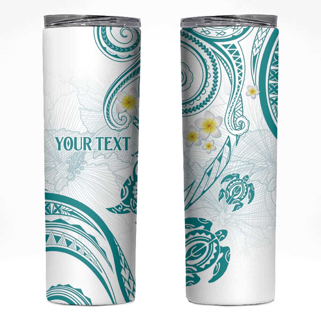 Polynesia Tribal Skinny Tumbler Teal Plumeria Tentacles LT7 Teal - Polynesian Pride