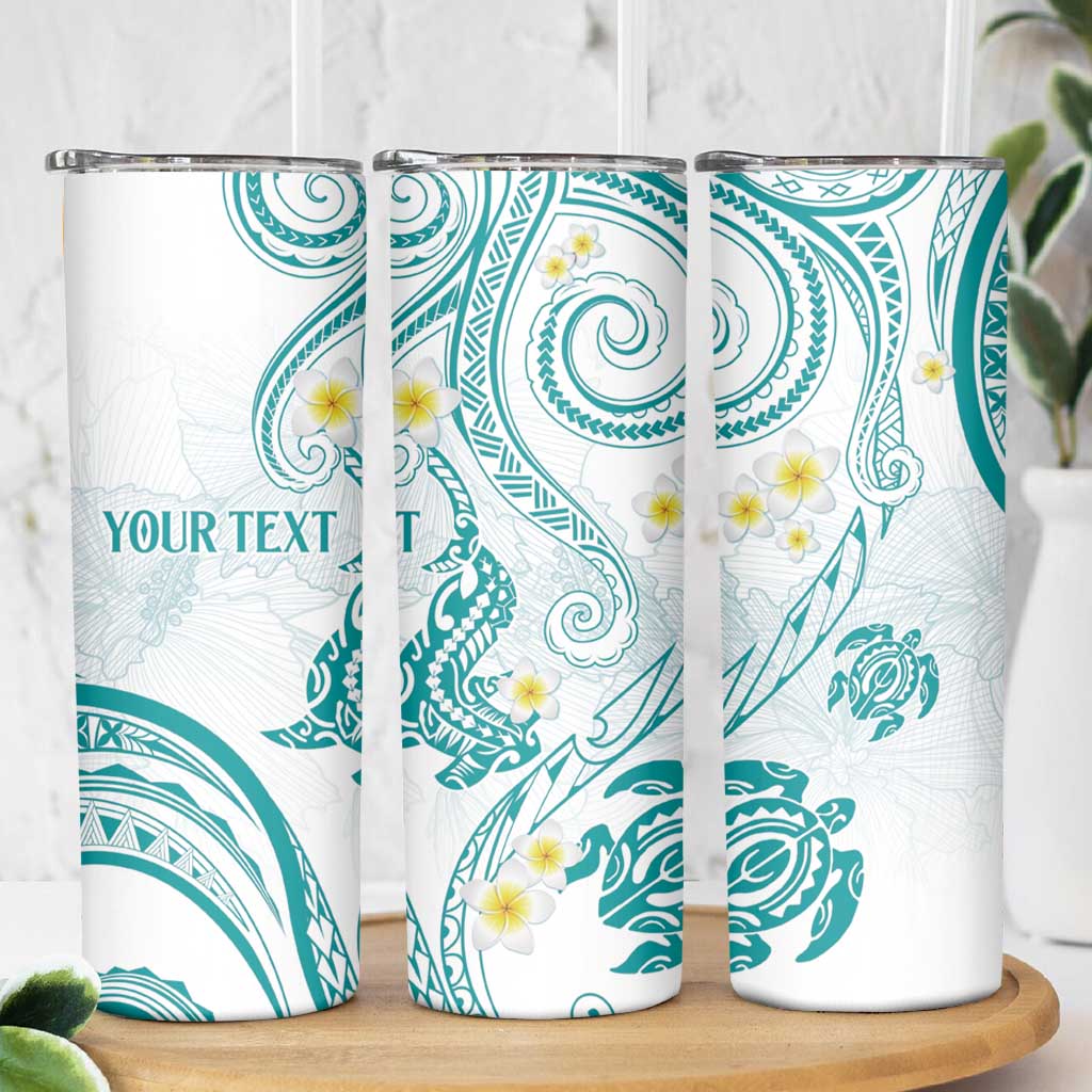 Polynesia Tribal Skinny Tumbler Teal Plumeria Tentacles LT7 - Polynesian Pride
