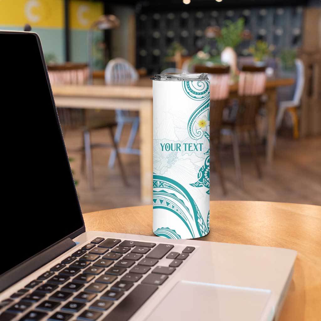 Polynesia Tribal Skinny Tumbler Teal Plumeria Tentacles LT7 - Polynesian Pride