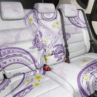 Polynesia Tribal Back Car Seat Cover Lilac Plumeria Tentacles