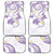 Polynesia Tribal Car Mats Lilac Plumeria Tentacles