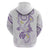 Polynesia Tribal Hoodie Lilac Plumeria Tentacles