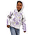 Polynesia Tribal Kid Hoodie Lilac Plumeria Tentacles