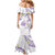 Polynesia Tribal Mermaid Dress Lilac Plumeria Tentacles