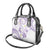 Polynesia Tribal Shoulder Handbag Lilac Plumeria Tentacles