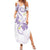 Polynesia Tribal Summer Maxi Dress Lilac Plumeria Tentacles