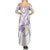 Polynesia Tribal Summer Maxi Dress Lilac Plumeria Tentacles