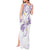 Polynesia Tribal Tank Maxi Dress Lilac Plumeria Tentacles