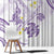 Polynesia Tribal Window Curtain Lilac Plumeria Tentacles