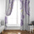 Polynesia Tribal Window Curtain Lilac Plumeria Tentacles