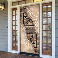 Bula Fiji Plumeria Tagimoucia Salusalu Beige Door Cover Kaiviti Masi LT7 - Polynesian Pride