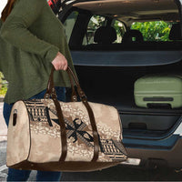 Bula Fiji Plumeria Tagimoucia Salusalu Beige Travel Bag Kaiviti Masi LT7 - Polynesian Pride