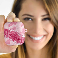 Bula Fiji Plumeria Tagimoucia Salusalu Pink AirPods Case Kaiviti Masi - Polynesian Pride