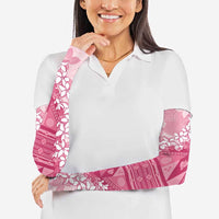 Bula Fiji Plumeria Tagimoucia Salusalu Pink Arm Sleeves Kaiviti Masi - Polynesian Pride