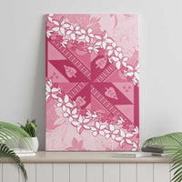 Bula Fiji Plumeria Tagimoucia Salusalu Pink Canvas Wall Art Kaiviti Masi - Polynesian Pride