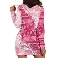 Bula Fiji Plumeria Tagimoucia Salusalu Pink Hoodie Dress Kaiviti Masi LT7 - Polynesian Pride