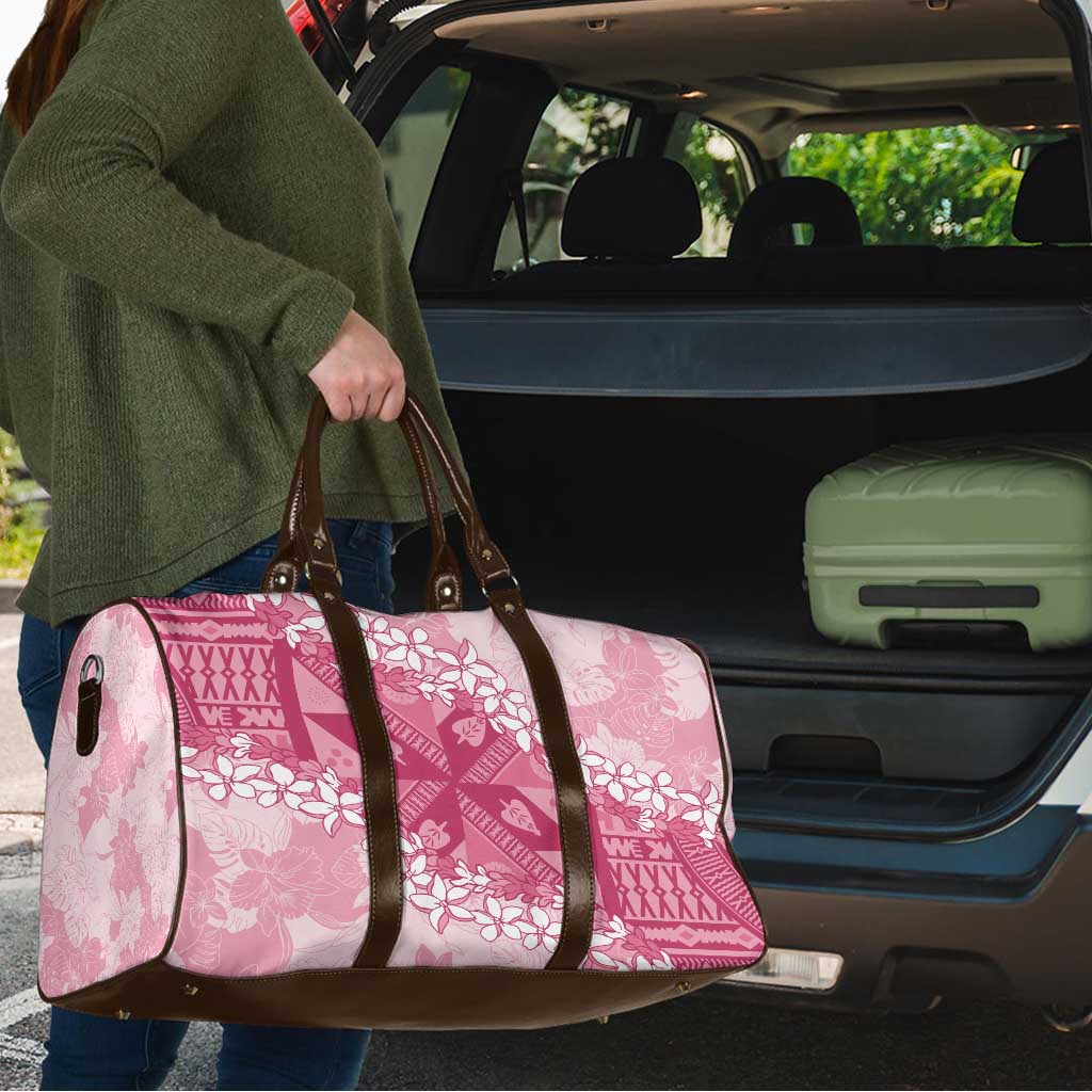 Bula Fiji Plumeria Tagimoucia Salusalu Pink Travel Bag Kaiviti Masi LT7 - Polynesian Pride
