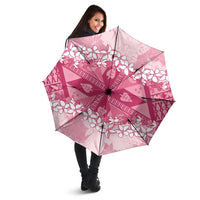 Bula Fiji Plumeria Tagimoucia Salusalu Pink Umbrella Kaiviti Masi - Polynesian Pride