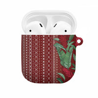 Women's Day Samoa Malu Tattoo Inspired Mix Teuila AirPods Case Scarlet