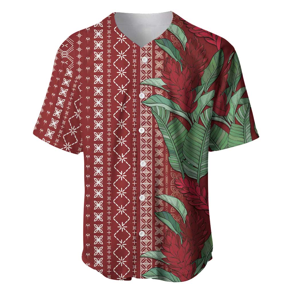 Women's Day Samoa Malu Tattoo Inspired Mix Teuila Baseball Jersey Scarlet