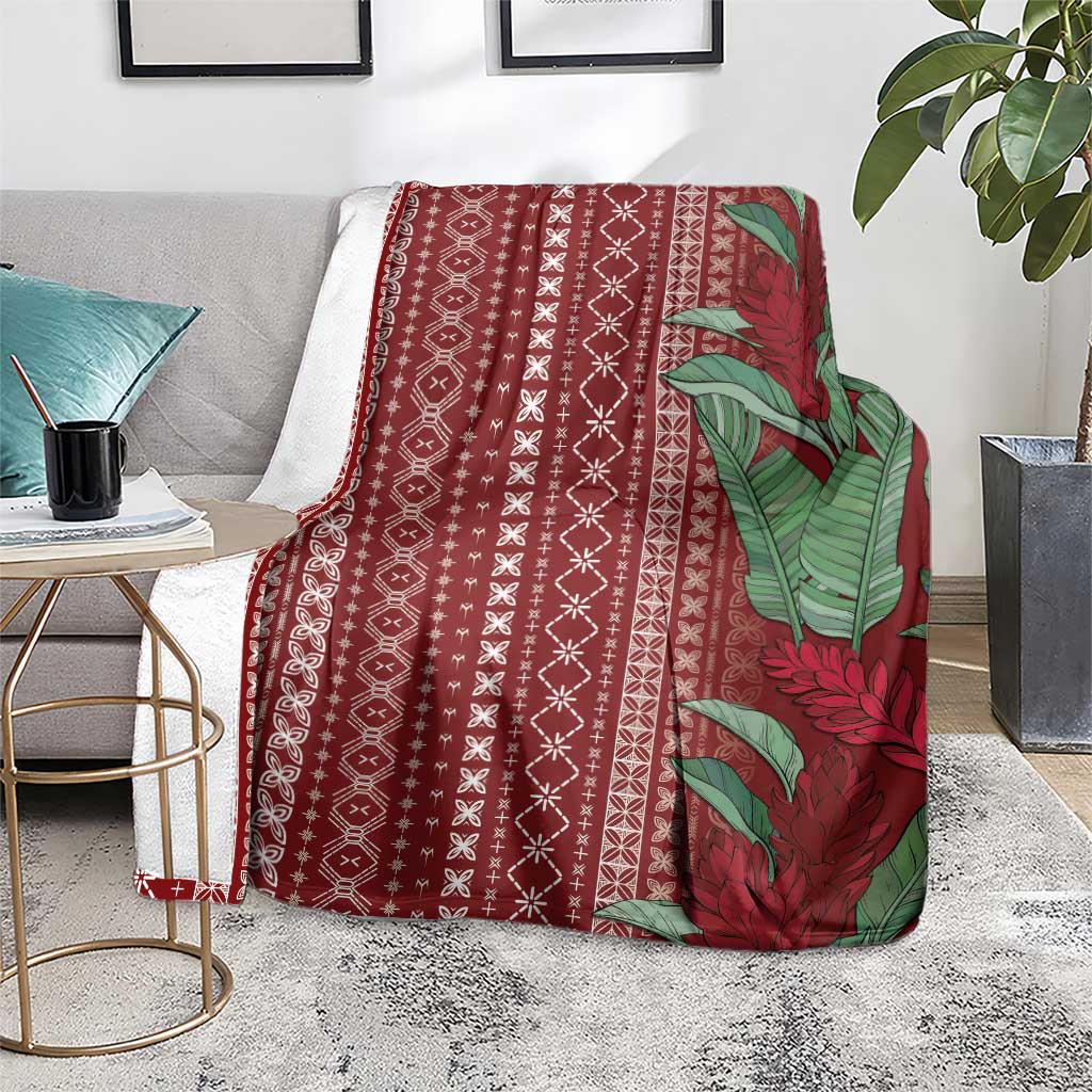 Women's Day Samoa Malu Tattoo Inspired Mix Teuila Blanket Scarlet