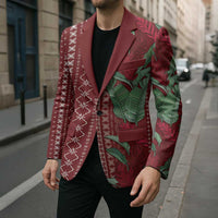 Women's Day Samoa Malu Tattoo Inspired Mix Teuila Blazer Scarlet