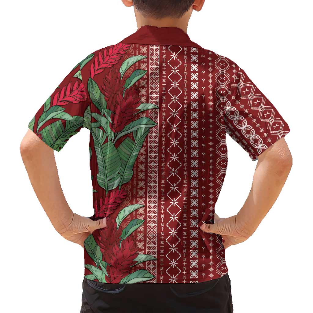 Women's Day Samoa Malu Tattoo Inspired Mix Teuila Family Matching Summer Maxi Dress and Hawaiian Shirt Scarlet LT7 - Polynesian Pride