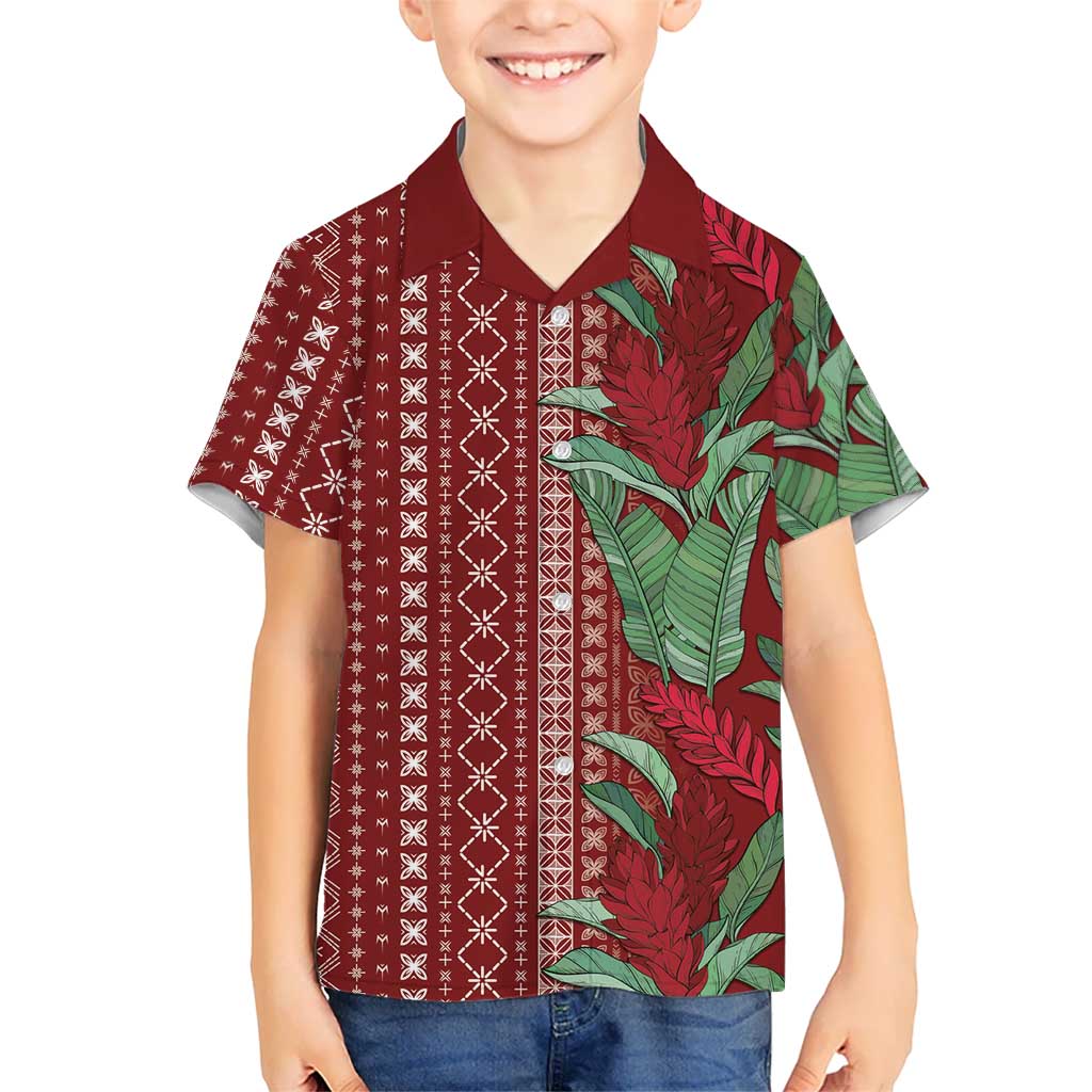 Women's Day Samoa Malu Tattoo Inspired Mix Teuila Hawaiian Shirt Scarlet