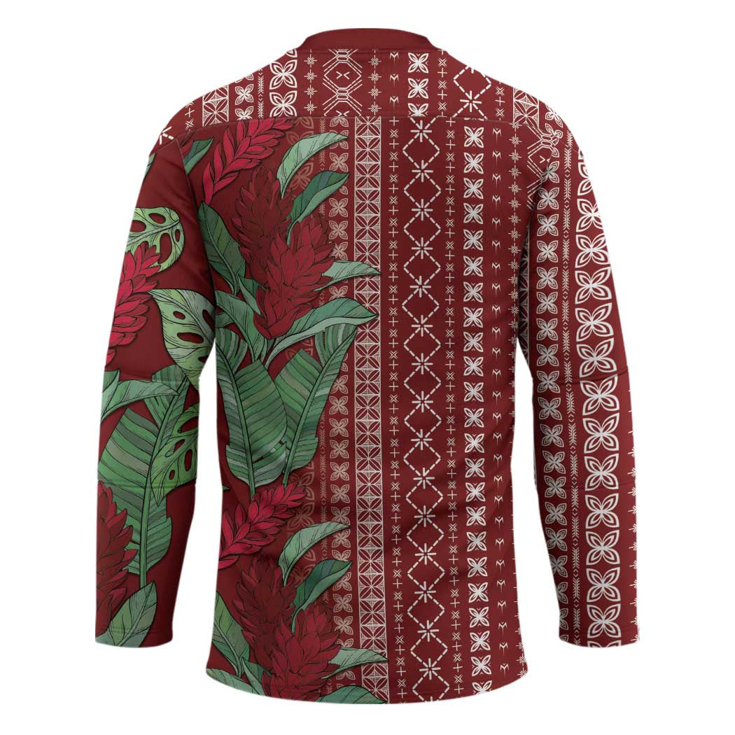 Women's Day Samoa Malu Tattoo Inspired Mix Teuila Hockey Jersey Scarlet