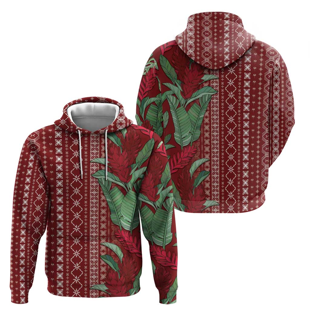 Women's Day Samoa Malu Tattoo Inspired Mix Teuila Hoodie Scarlet