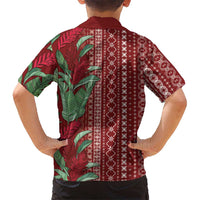 Women's Day Samoa Malu Tattoo Inspired Mix Teuila Kid Hawaiian Shirt Scarlet