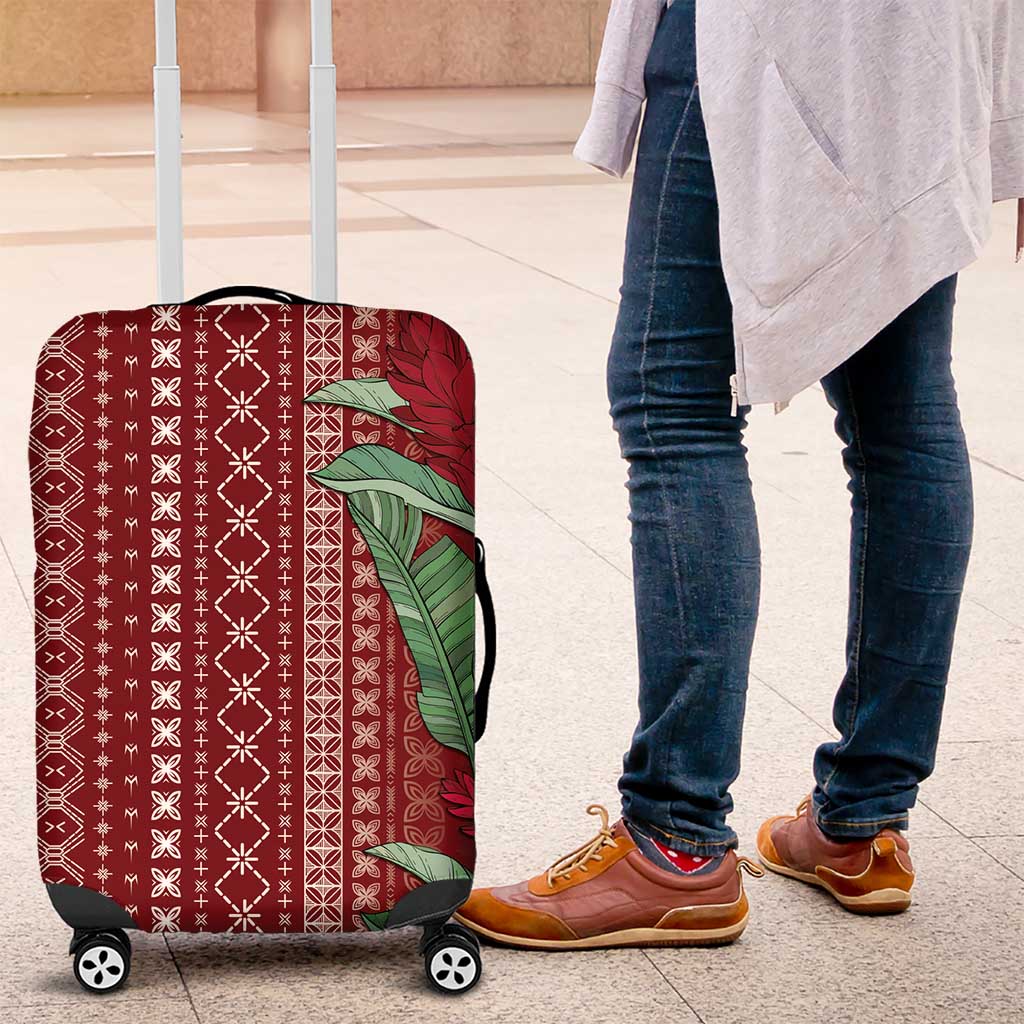 Women's Day Samoa Malu Tattoo Inspired Mix Teuila Luggage Cover Scarlet