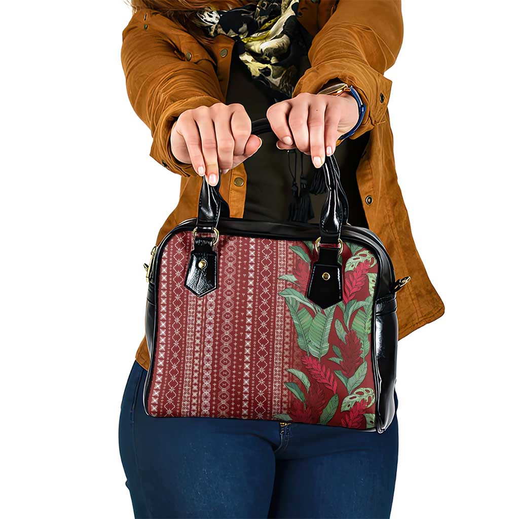 Women's Day Samoa Malu Tattoo Inspired Mix Teuila Shoulder Handbag Scarlet