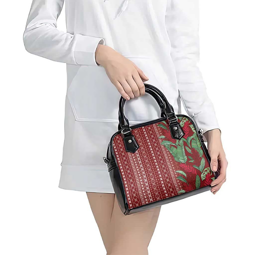 Women's Day Samoa Malu Tattoo Inspired Mix Teuila Shoulder Handbag Scarlet