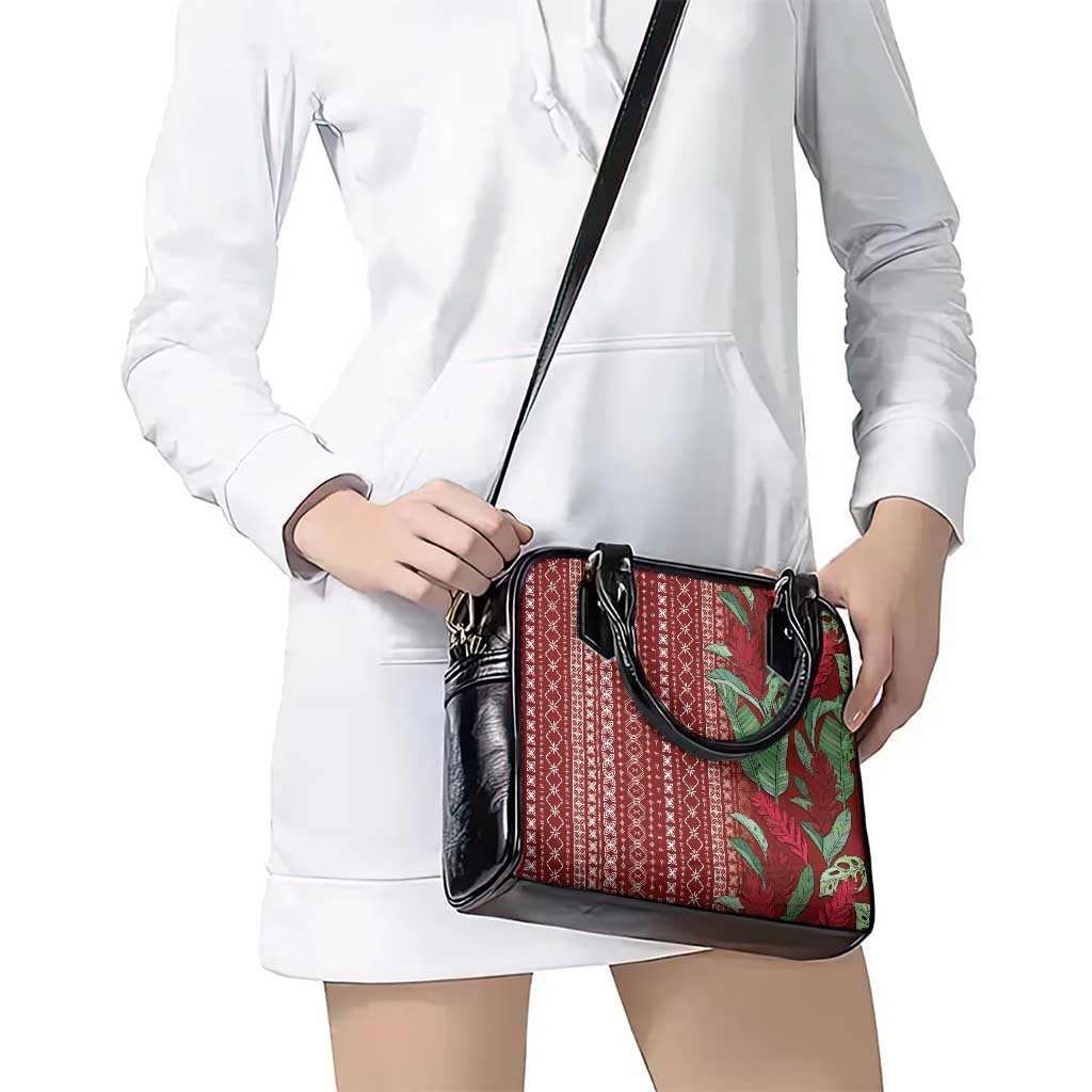 Women's Day Samoa Malu Tattoo Inspired Mix Teuila Shoulder Handbag Scarlet