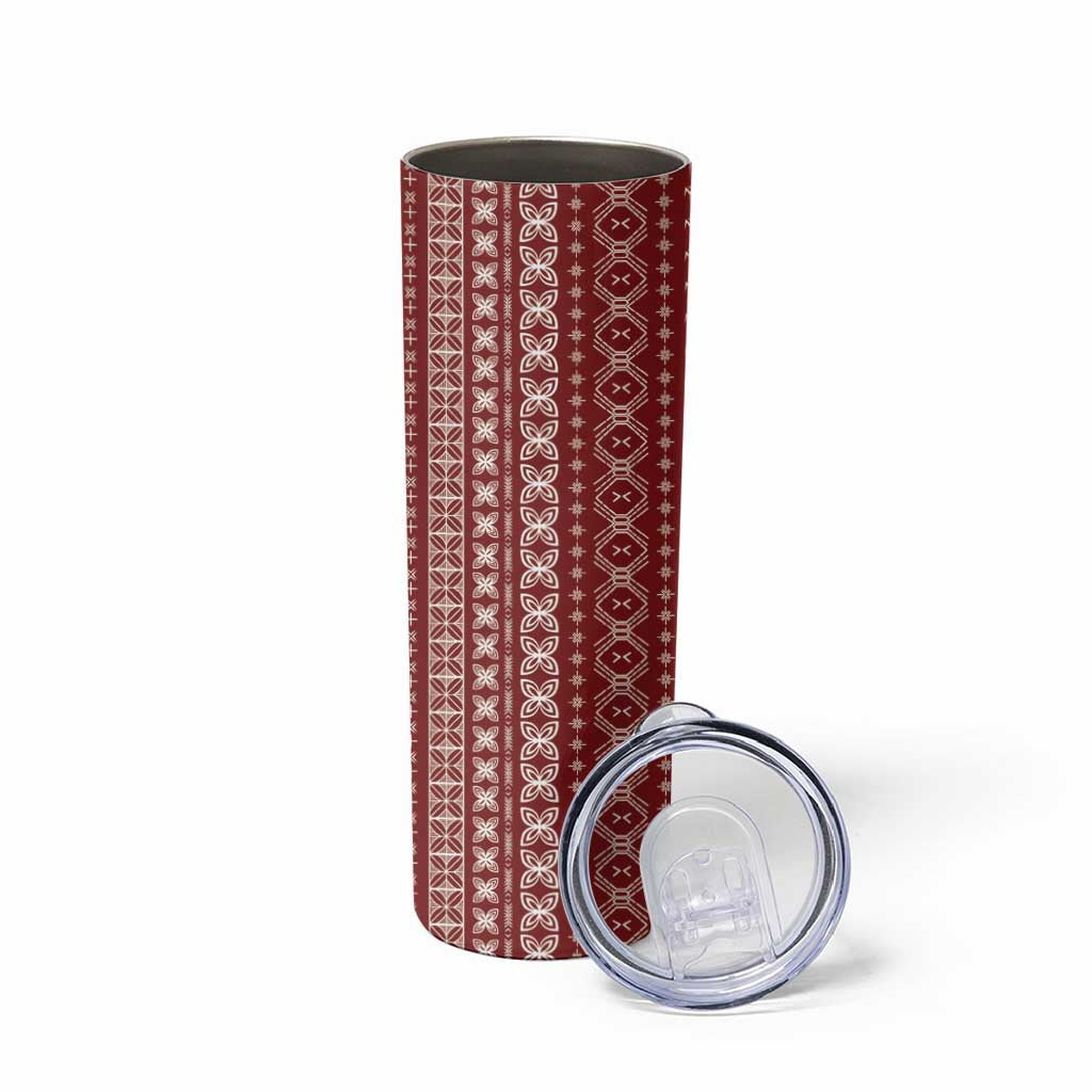 Women's Day Samoa Malu Tattoo Inspired Mix Teuila Skinny Tumbler Scarlet