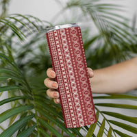 Women's Day Samoa Malu Tattoo Inspired Mix Teuila Skinny Tumbler Scarlet