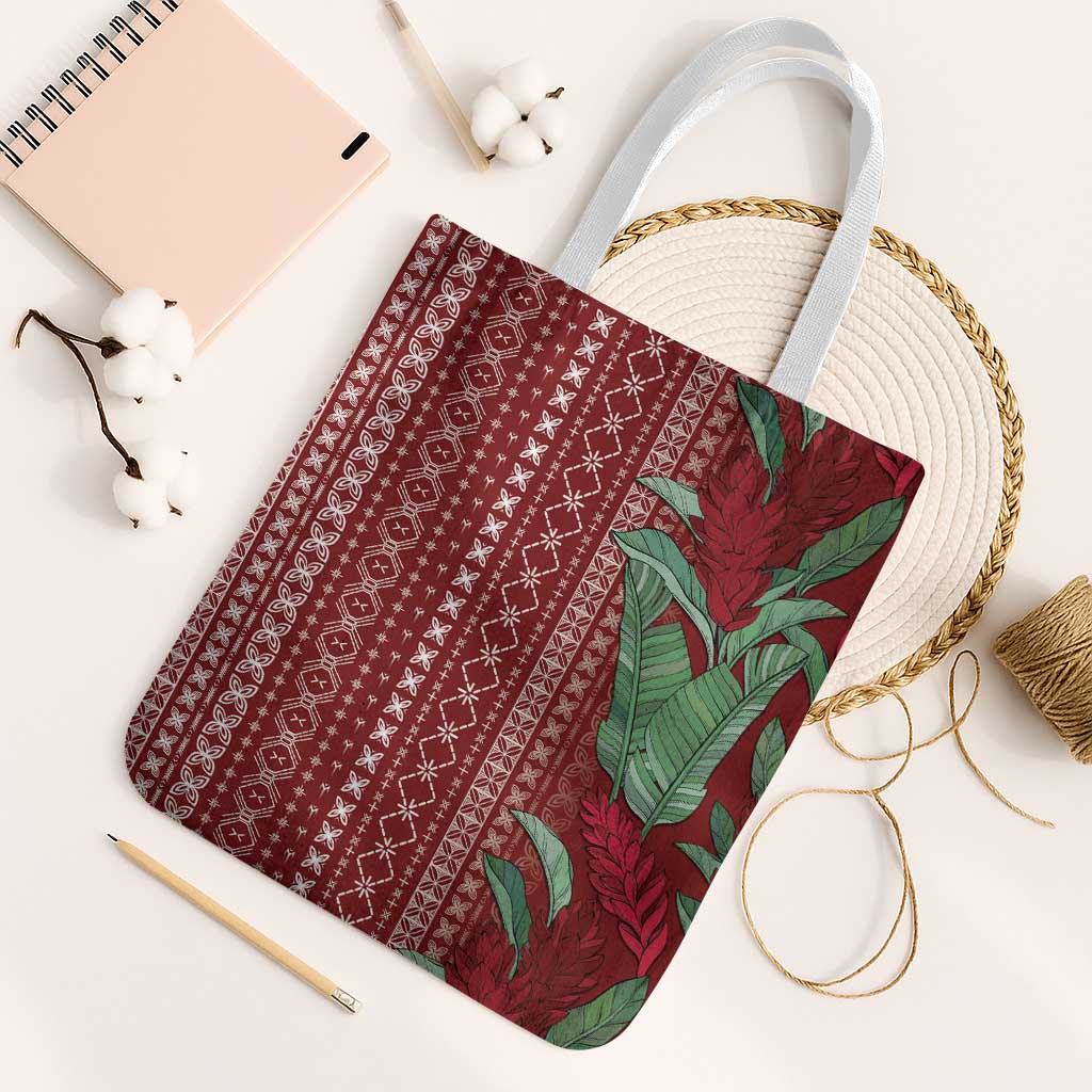 Women's Day Samoa Malu Tattoo Inspired Mix Teuila Tote Bag Scarlet