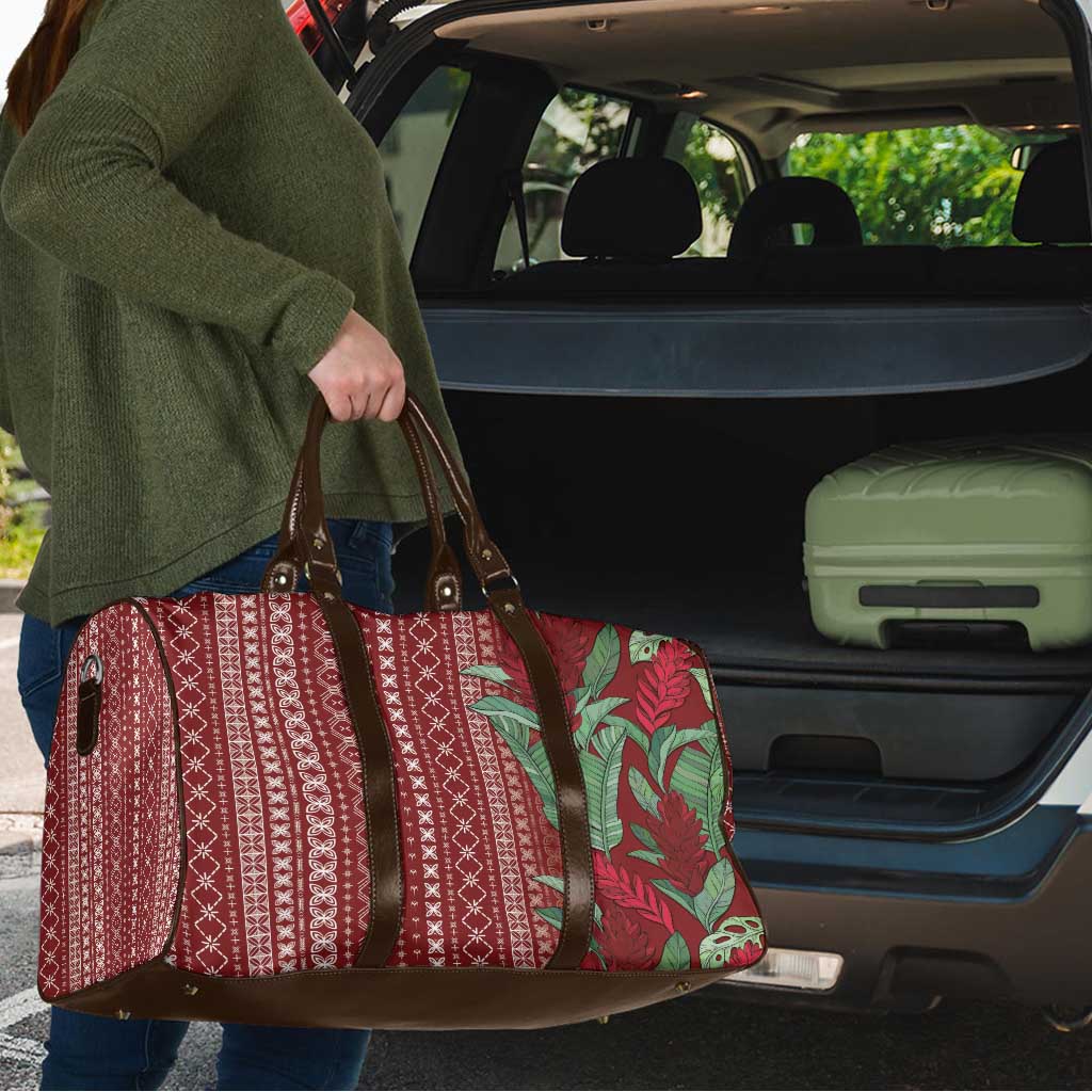 Women's Day Samoa Malu Tattoo Inspired Mix Teuila Travel Bag Scarlet