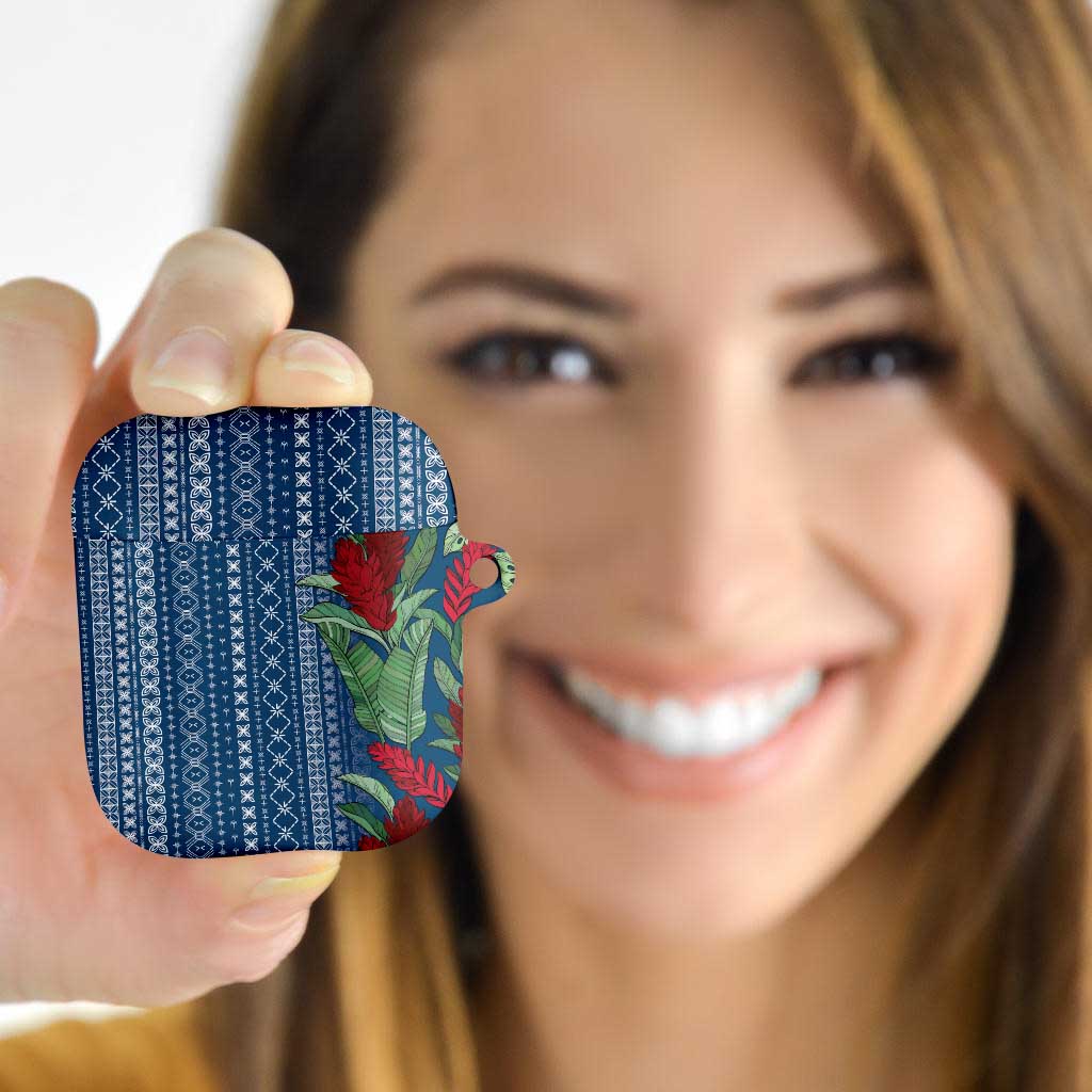 Women's Day Samoa Malu Tattoo Inspired Mix Teuila AirPods Case Royal Blue