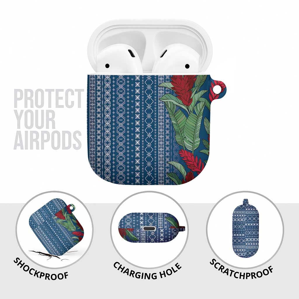 Women's Day Samoa Malu Tattoo Inspired Mix Teuila AirPods Case Royal Blue