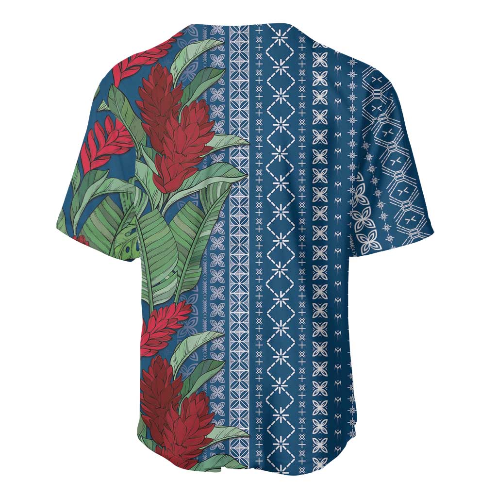 Women's Day Samoa Malu Tattoo Inspired Mix Teuila Baseball Jersey Royal Blue