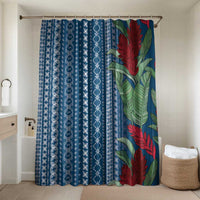 Women's Day Samoa Malu Tattoo Inspired Mix Teuila Bathroom Set Royal Blue