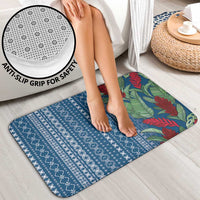 Women's Day Samoa Malu Tattoo Inspired Mix Teuila Bathroom Set Royal Blue
