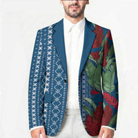 Women's Day Samoa Malu Tattoo Inspired Mix Teuila Blazer Royal Blue