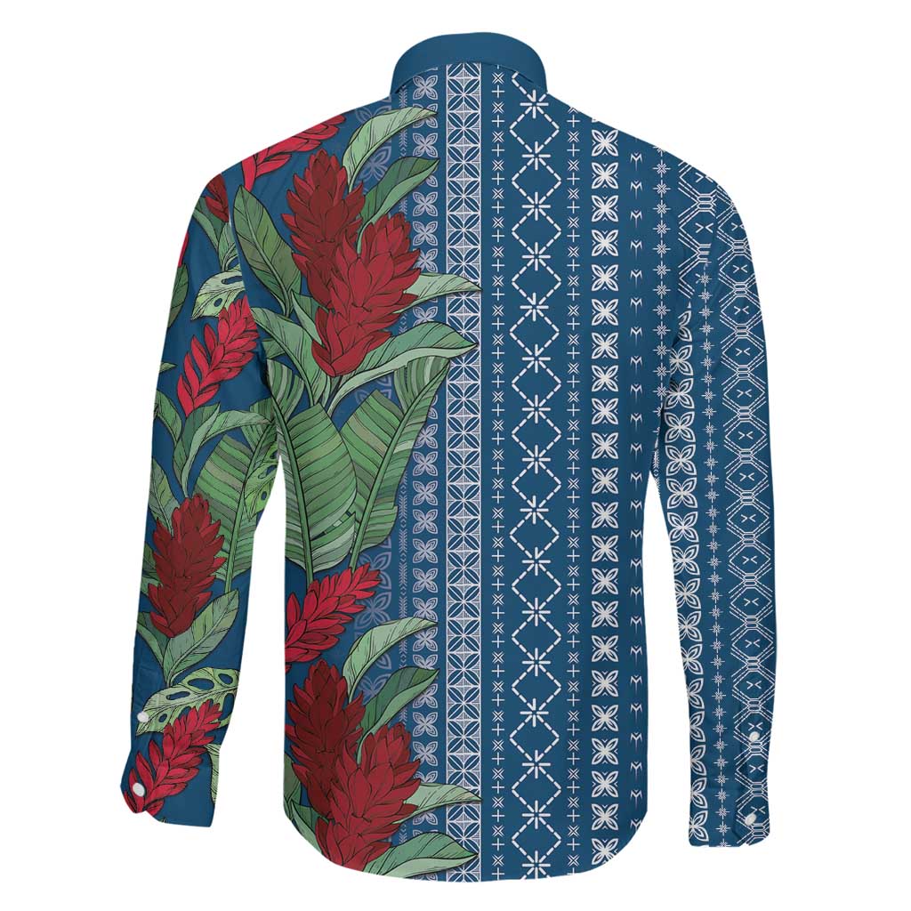 Women's Day Samoa Malu Tattoo Inspired Mix Teuila Family Matching Off Shoulder Short Dress and Hawaiian Shirt Royal Blue LT7 - Polynesian Pride