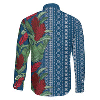 Women's Day Samoa Malu Tattoo Inspired Mix Teuila Family Matching Tank Maxi Dress and Hawaiian Shirt Royal Blue LT7 - Polynesian Pride