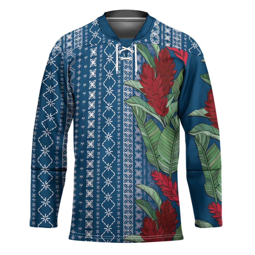 Women's Day Samoa Malu Tattoo Inspired Mix Teuila Hockey Jersey Royal Blue