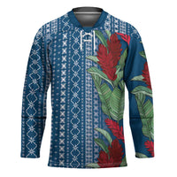 Women's Day Samoa Malu Tattoo Inspired Mix Teuila Hockey Jersey Royal Blue