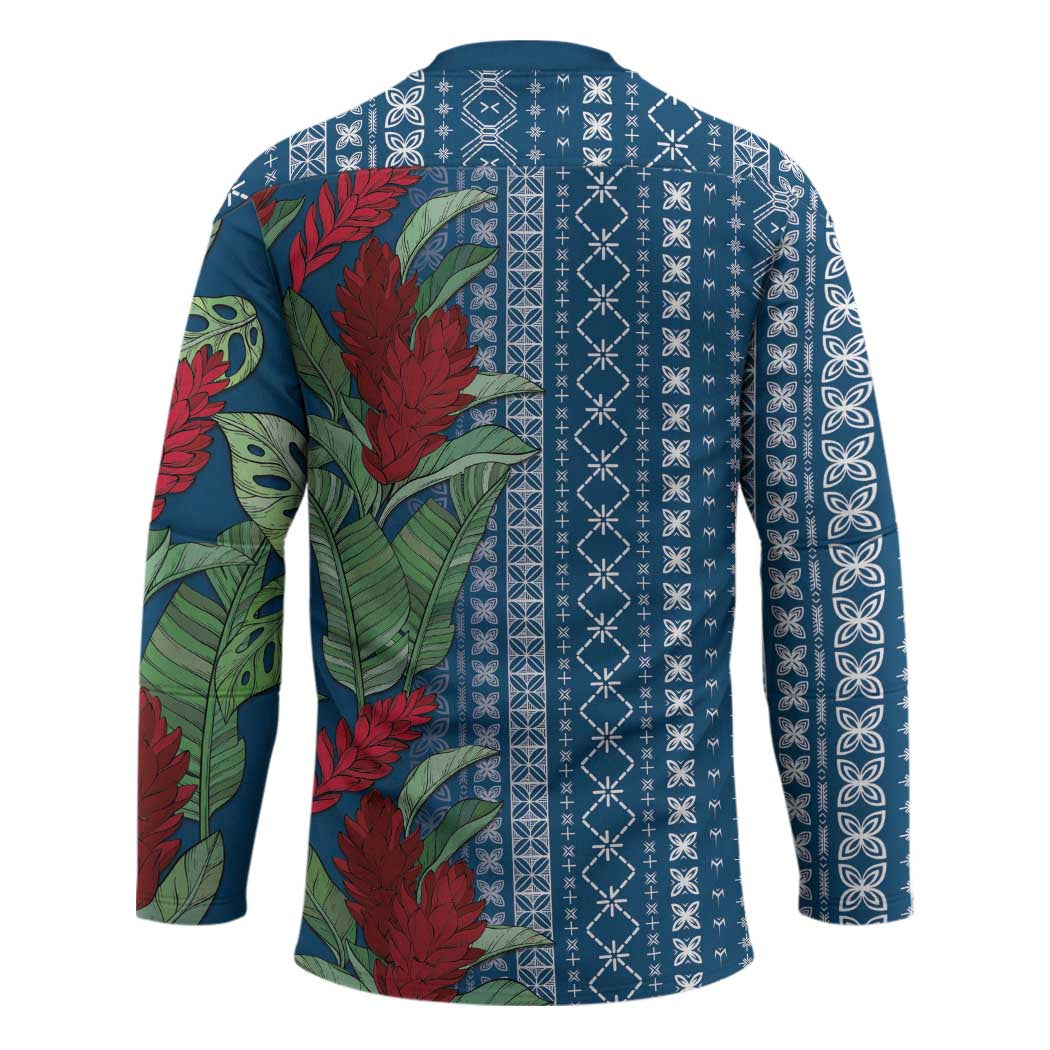 Women's Day Samoa Malu Tattoo Inspired Mix Teuila Hockey Jersey Royal Blue